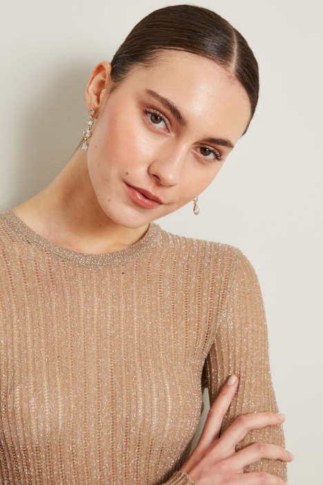 Maglia aderente lamè