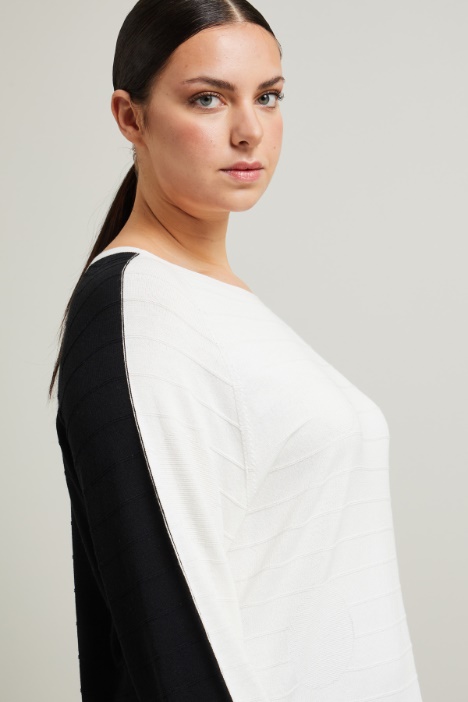 Jersey con panel en contraste