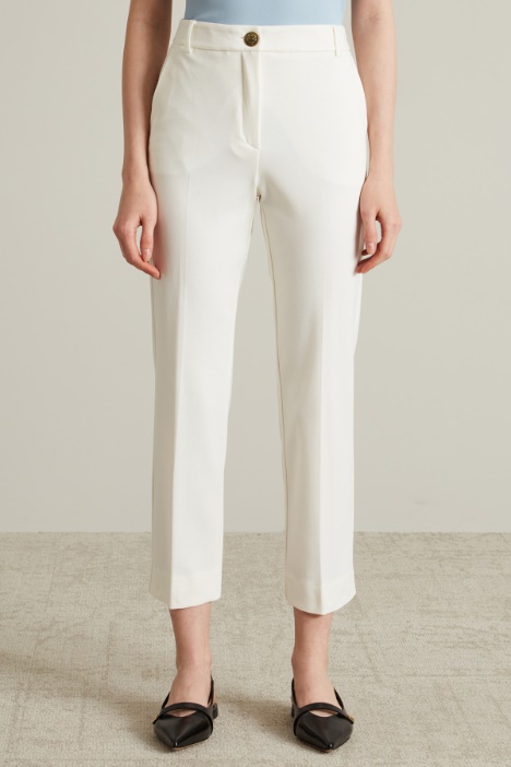 Pantaloni a sigaretta in jersey