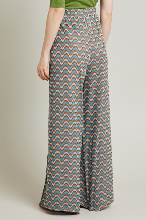 Pantaloni jacquard con aperture