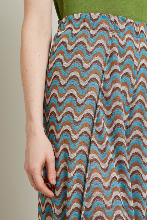 Pantaloni jacquard con aperture