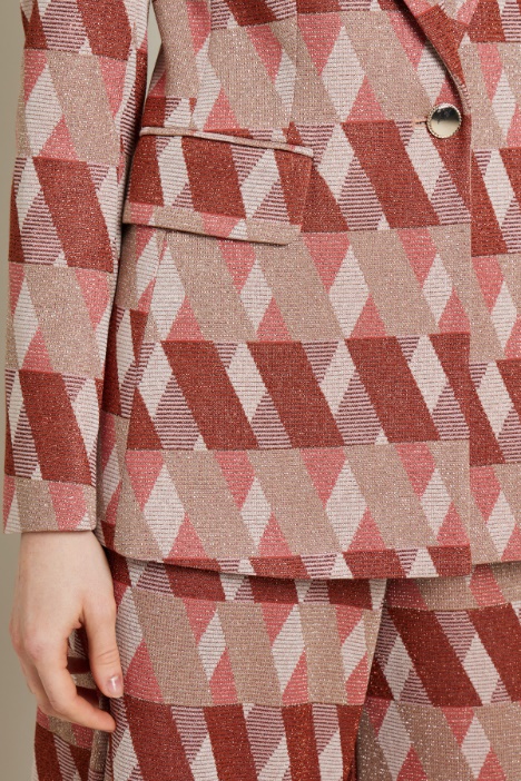 Blazer in jersey jacquard