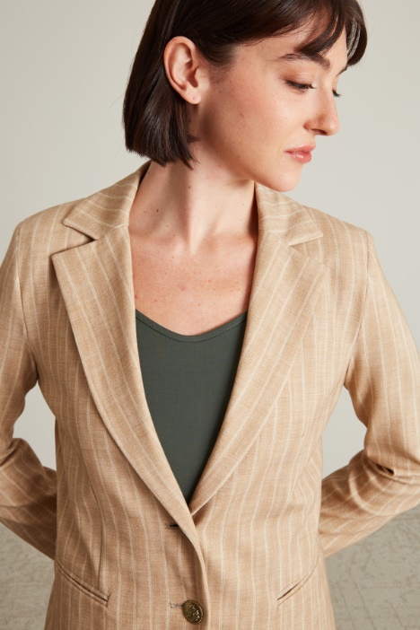 Blazer in jersey di cotone