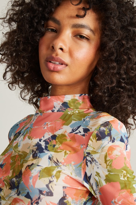 Dolcevita in jersey tulle