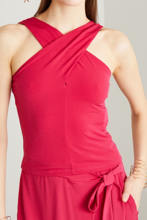 Top con spalline incrociate