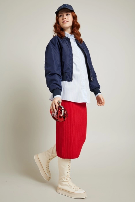 Rib-knit skirt - Intrend