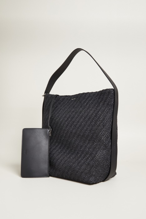 Raffia-effect crochet bag Intrend - 2