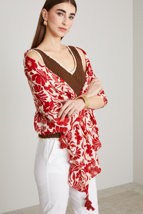 Sciarpa con nappe Intrend - 2