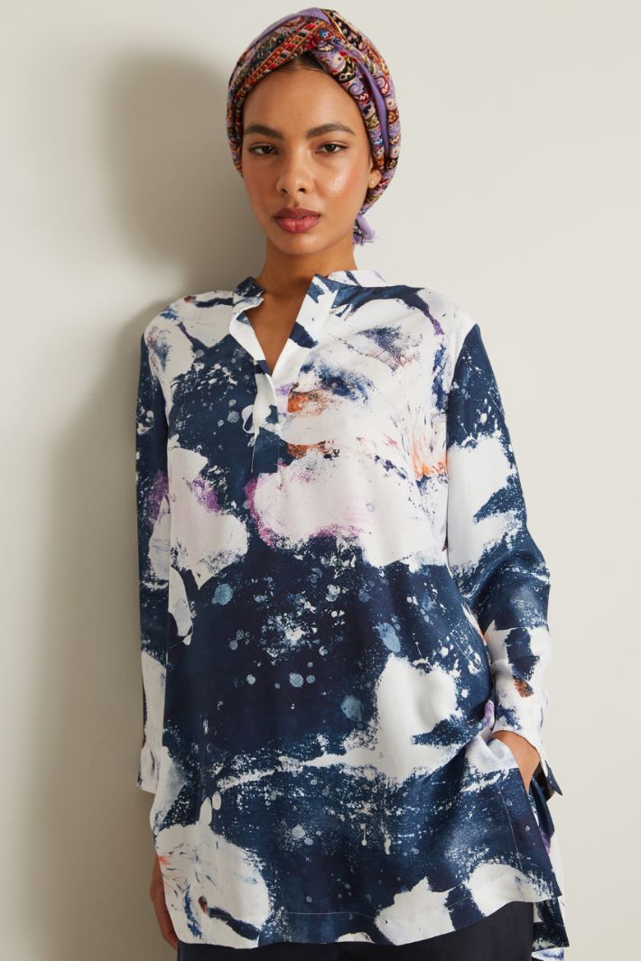 Bufanda con estampado integral
