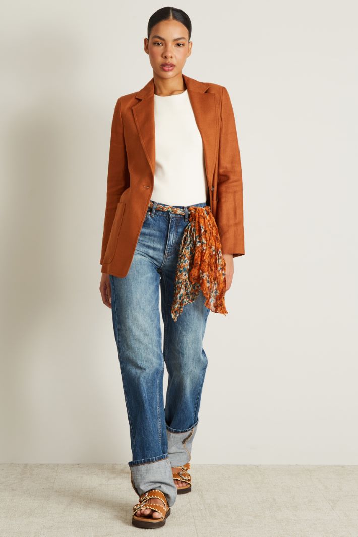 Embossed scarf with all-over print Intrend - 2