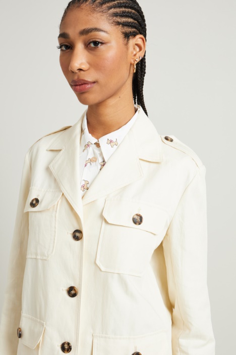 Sahariana in tela di cotone