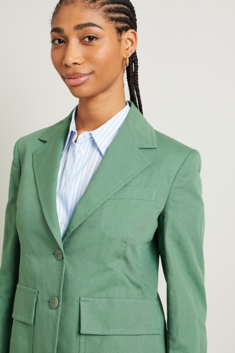 Blazer in tela di lino