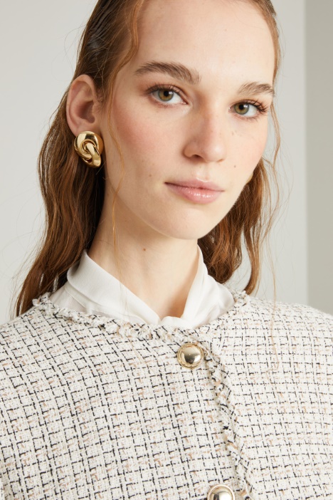 Giacca in tweed con bottoni