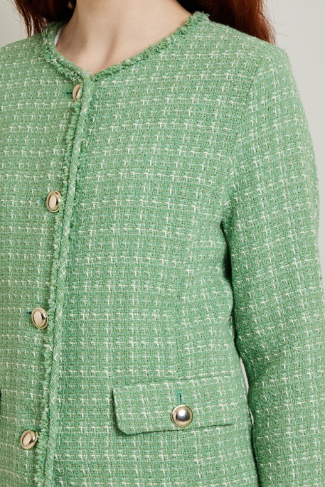 Giacca in tweed con bottoni