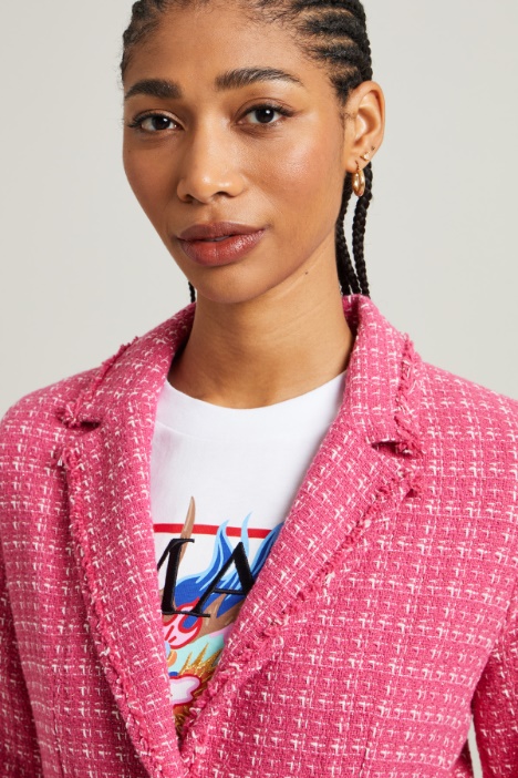 Blazer in tweed lamè