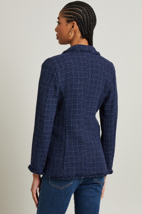 Blazer in tweed lamè