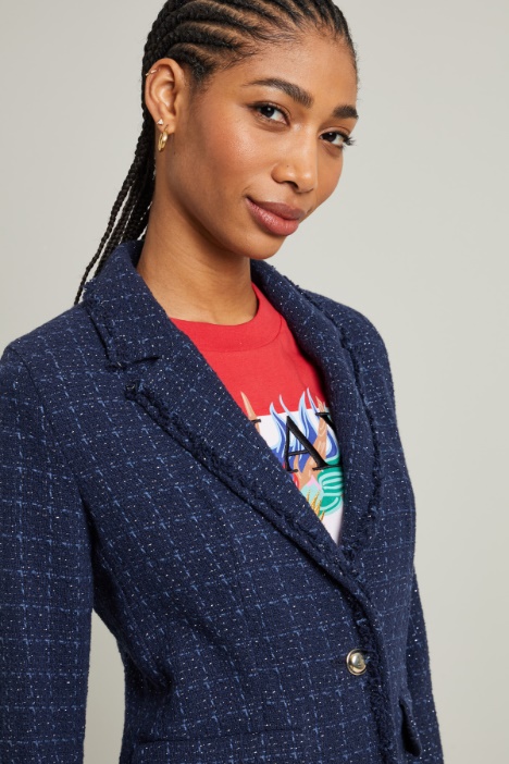 Blazer in tweed lamè
