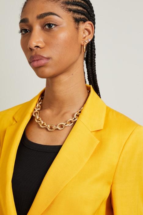 Blazer de mezcla de lino