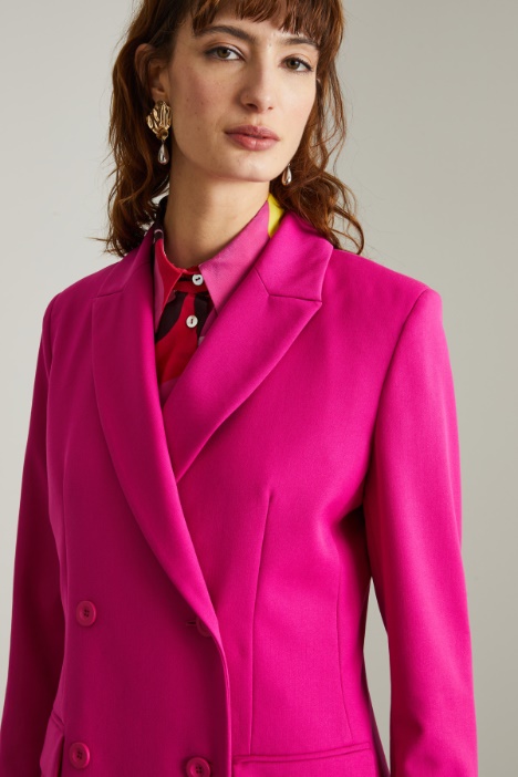 Blazer cruzado de gabardina
