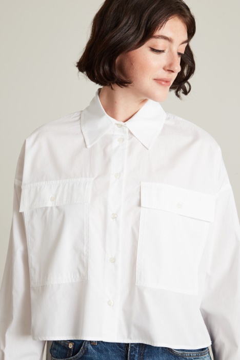 Camicia boxy asimmetrica