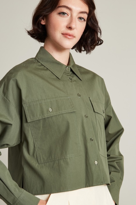 Camicia boxy asimmetrica