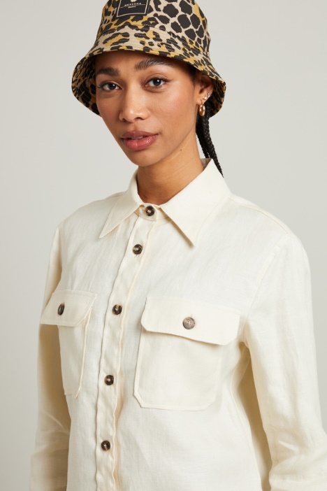 Camicia in tela di lino