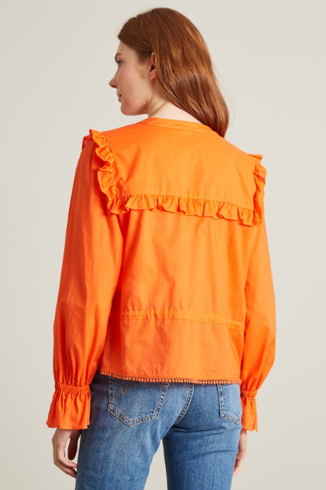 Camicia in mussola con rouches