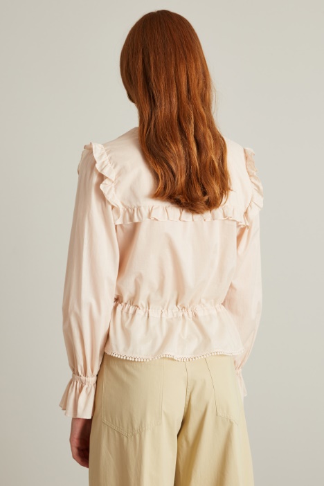 Camicia in mussola con rouches