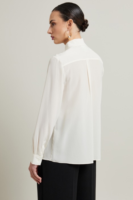 Camicia fluida in crépe de chine