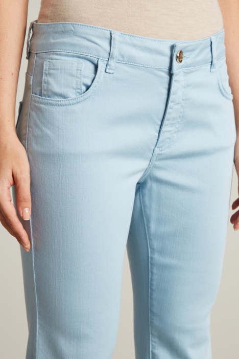 Pantaloni flare in drill