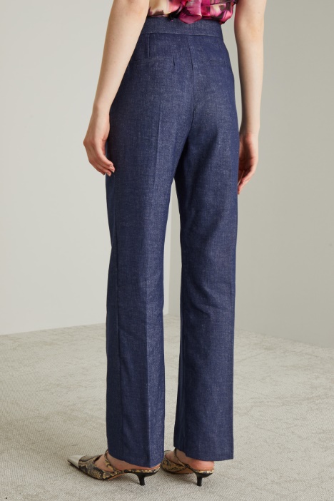 Pantaloni in misto lino