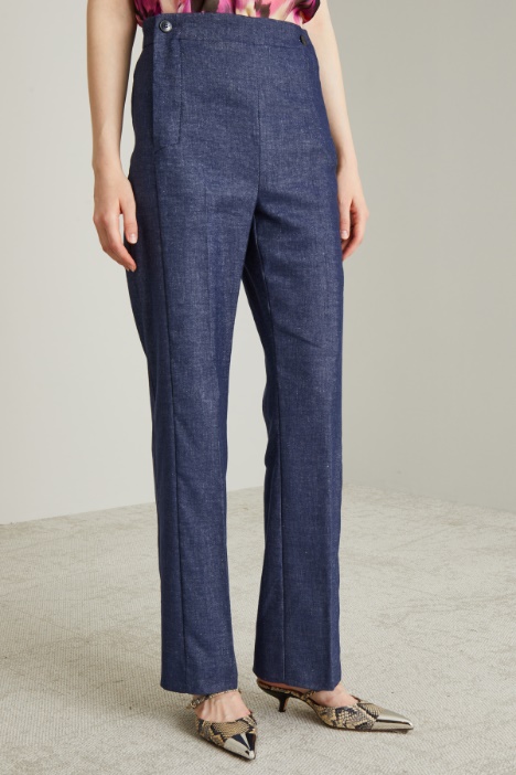 Pantaloni in misto lino