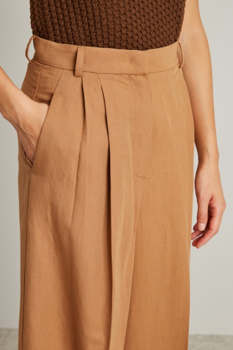 Linen blend oversize trousers Intrend - 2