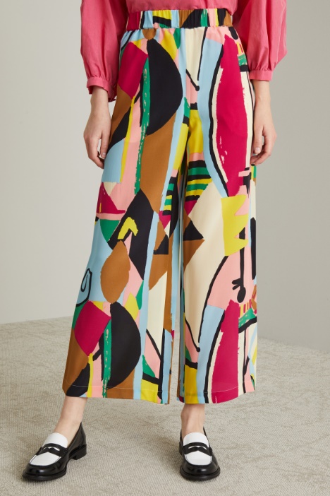 Pantalón de crepé de China