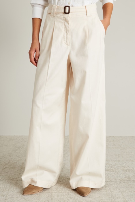 Pantaloni over in drill