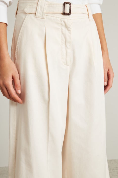 Pantaloni over in drill