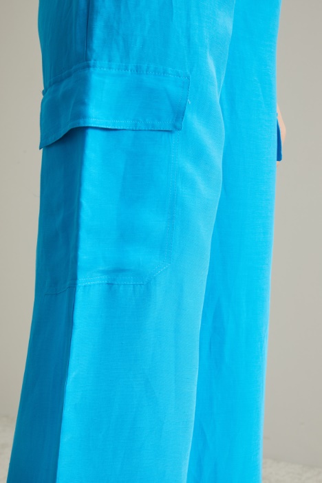 Pantaloni cargo in lino