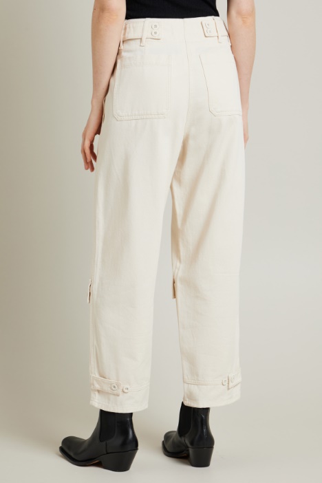 Pantalone a sigaretta in cotone