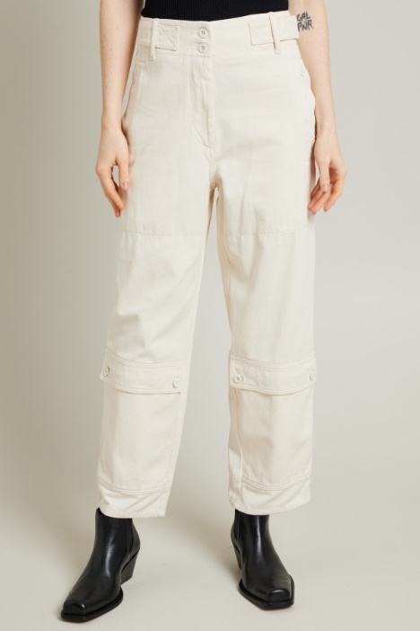 Pantalone a sigaretta in cotone