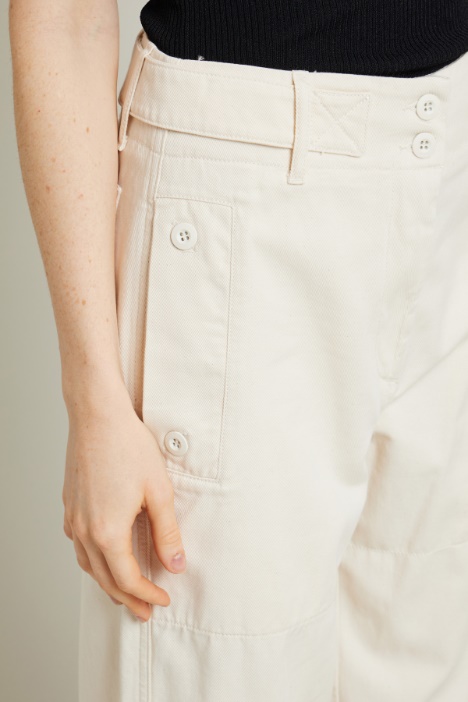 Pantalone a sigaretta in cotone