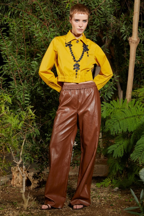 Pantalone a palazzo spalmato Intrend - 3
