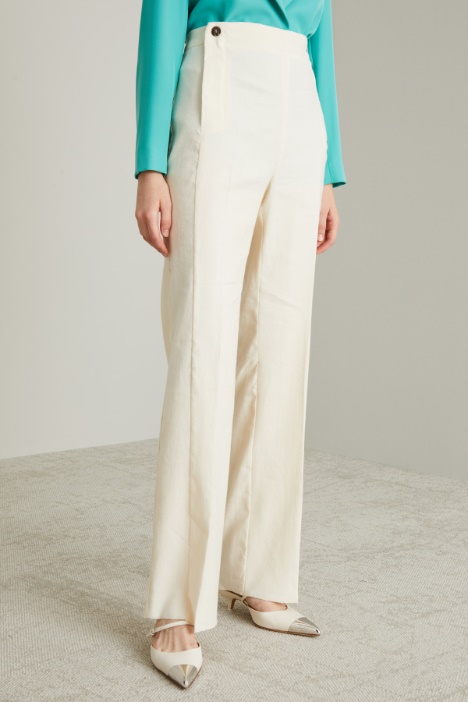 Pantaloni in misto lino