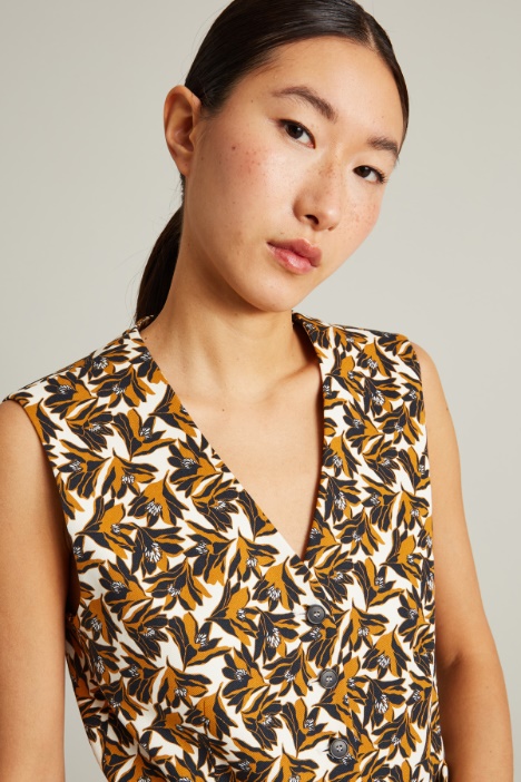 Gilet in drill di cotone