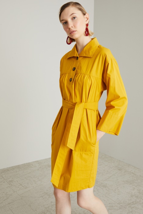 Abito in popeline di puro cotone