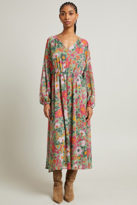 Abito in creponne stampato