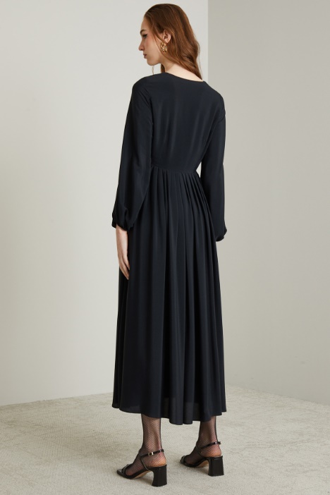 Abito fluido in crépe de chine