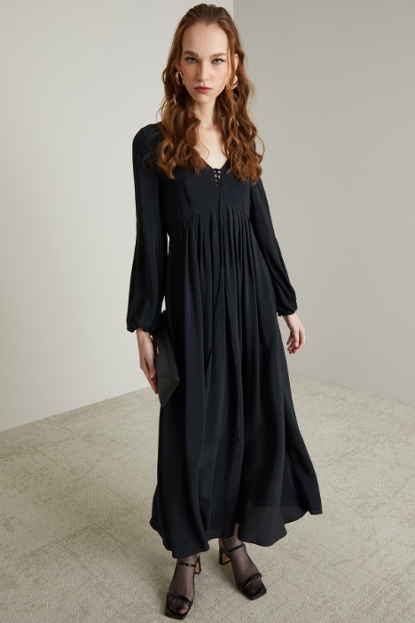 Abito fluido in crépe de chine