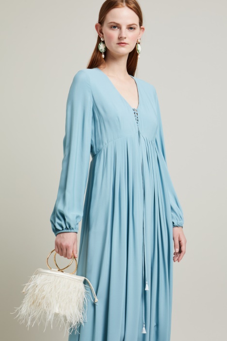 Abito fluido in crépe de chine