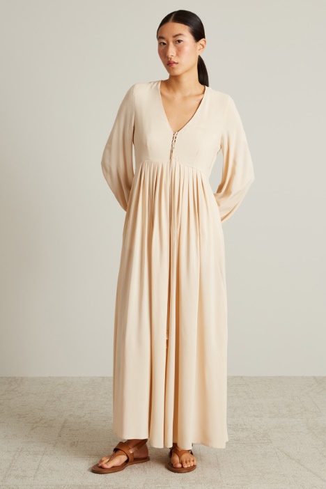 Abito fluido in crépe de chine