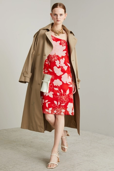 Flounced georgette dress - Intrend